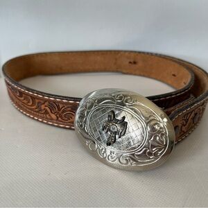 Tony Lama Brown Leather Western Belt